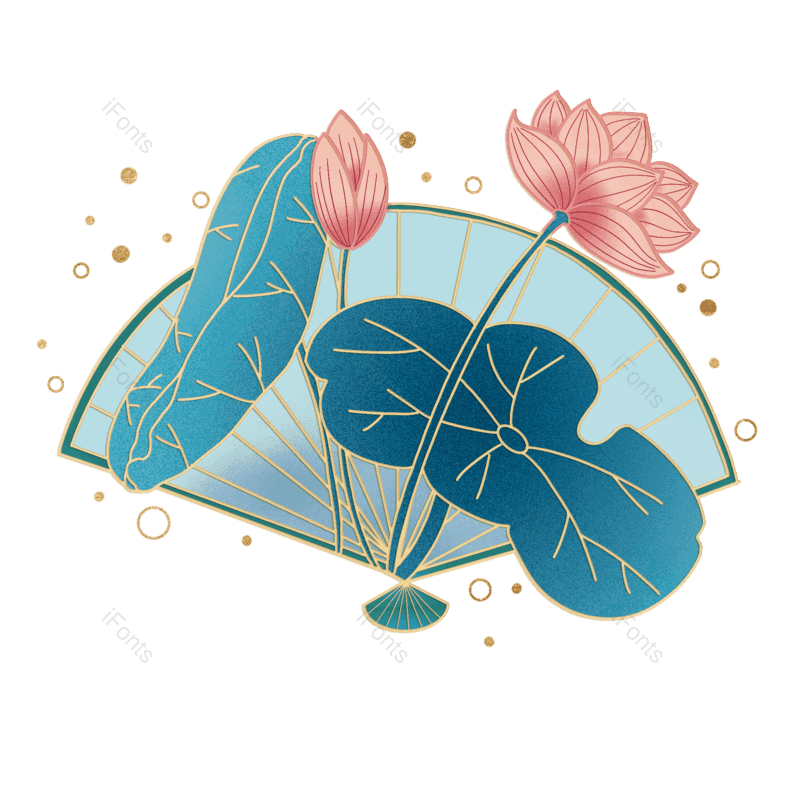 中国风图片,清新元素,扇子PNG,夏日免抠素材